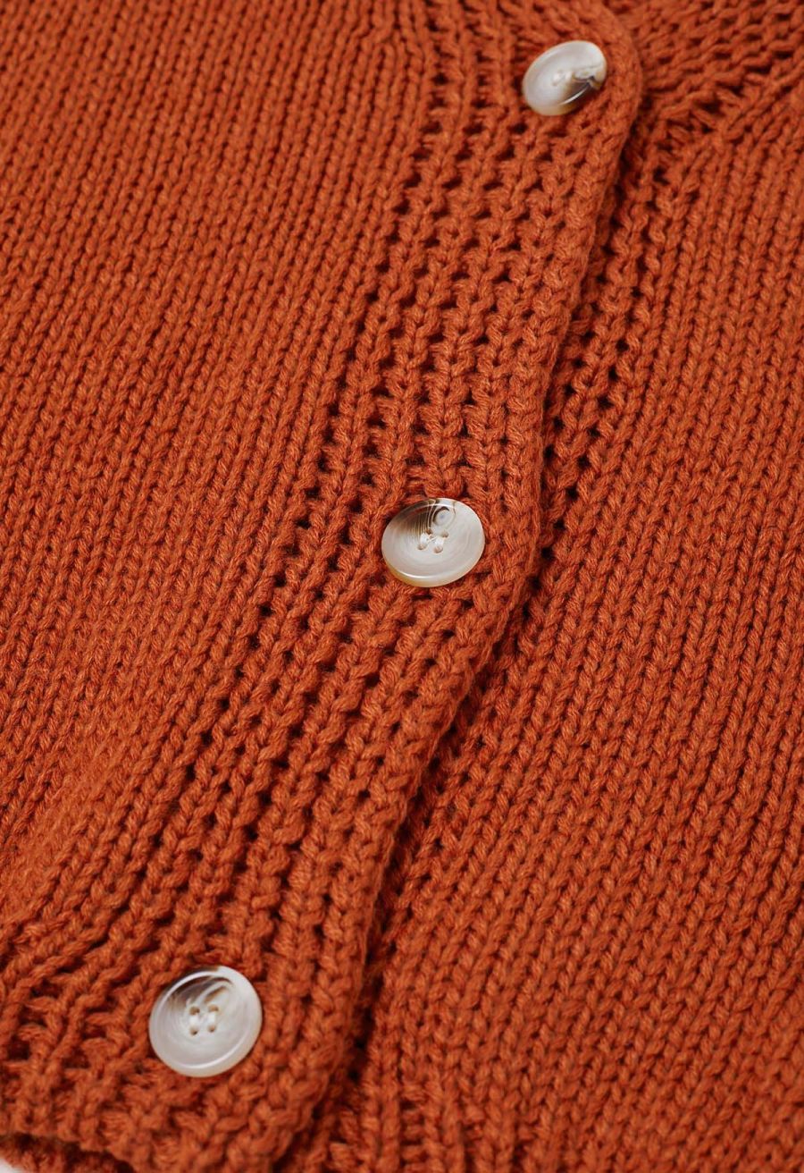 Mystic Bats Patch Buttoned Knit Cardigan in Pumpkin Halloween Costumes