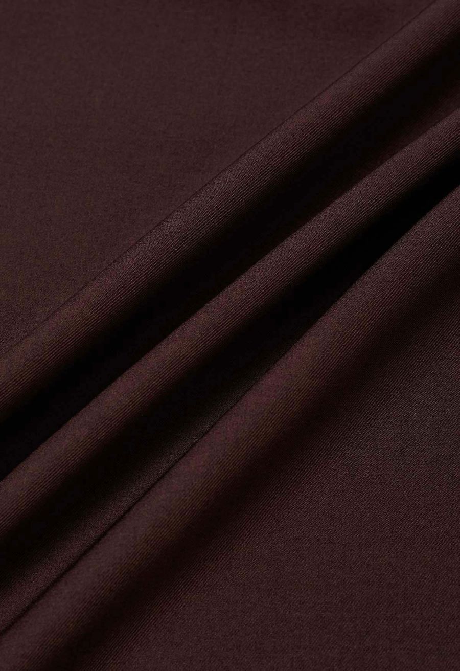 Allure in Motion Elastic Waist Pleats Palazzo Pants in Burgundy