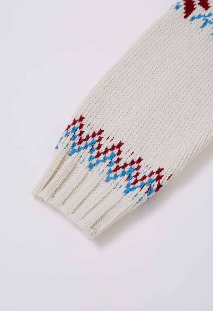 Lucky Elk Fair Isle Button Knit Cardigan