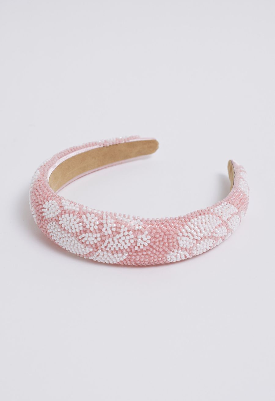 Floral Pattern Beaded Headband