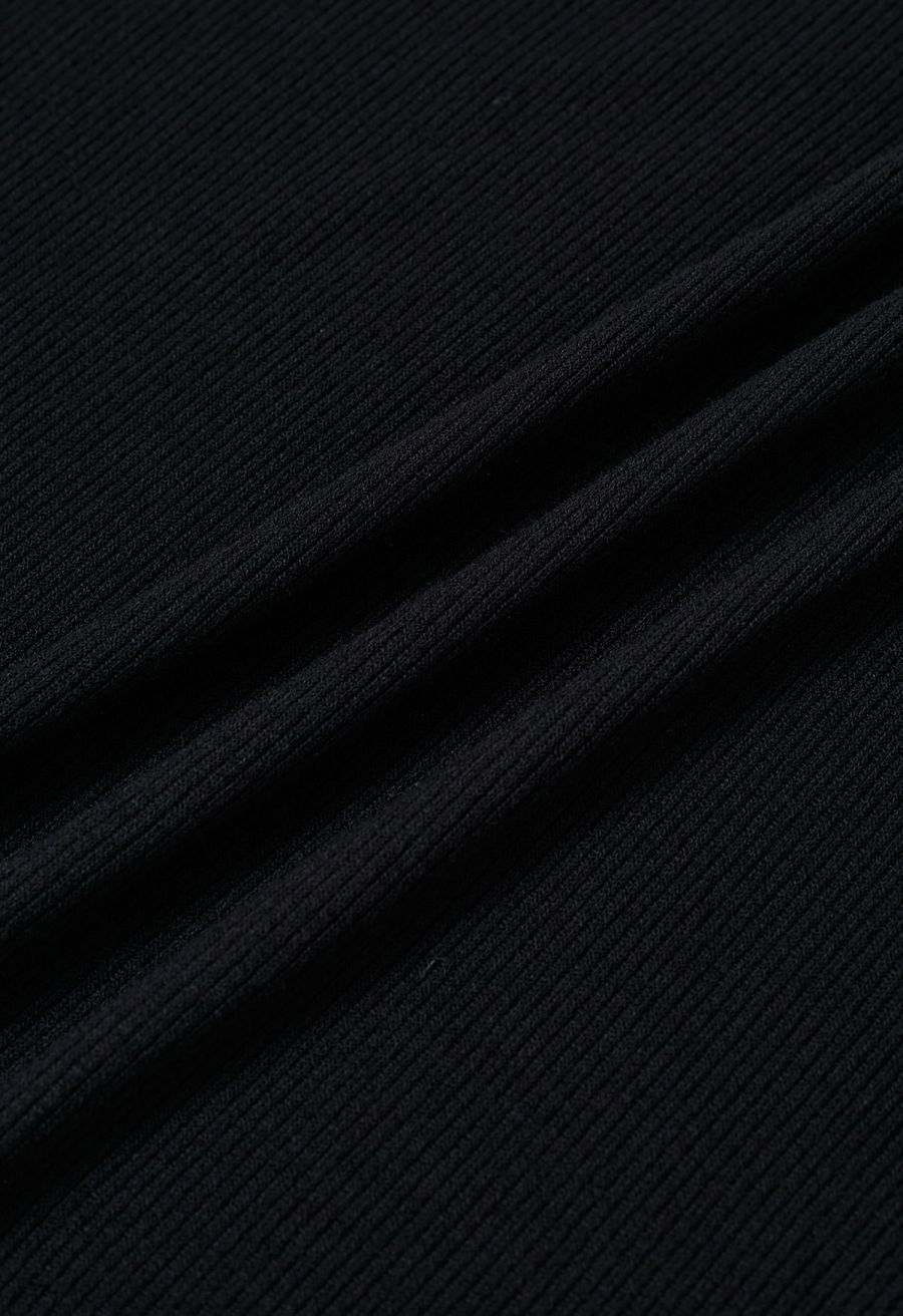 One-Shoulder Asymmetric Top in Black