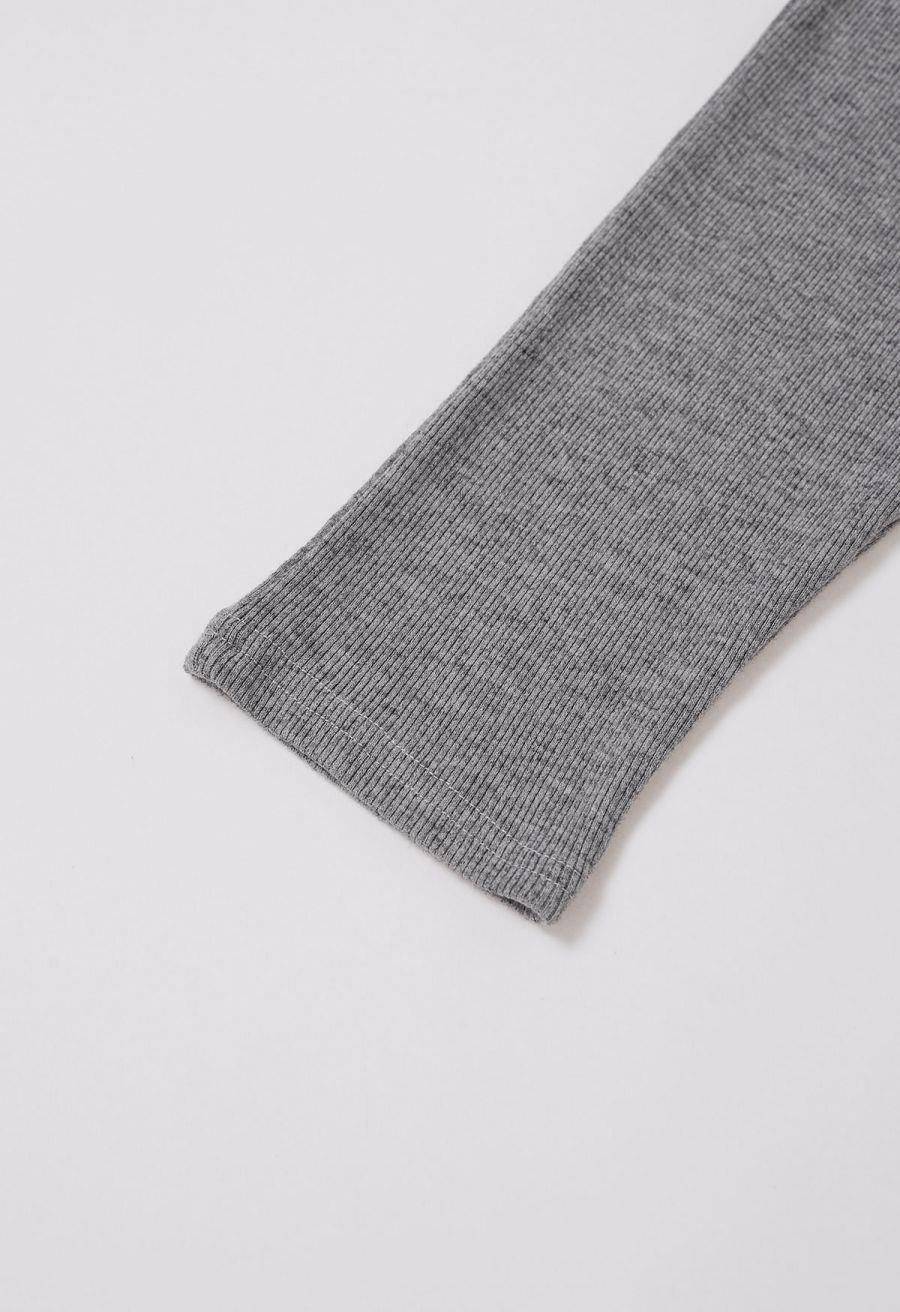 One-Shoulder Asymmetric Top in Grey