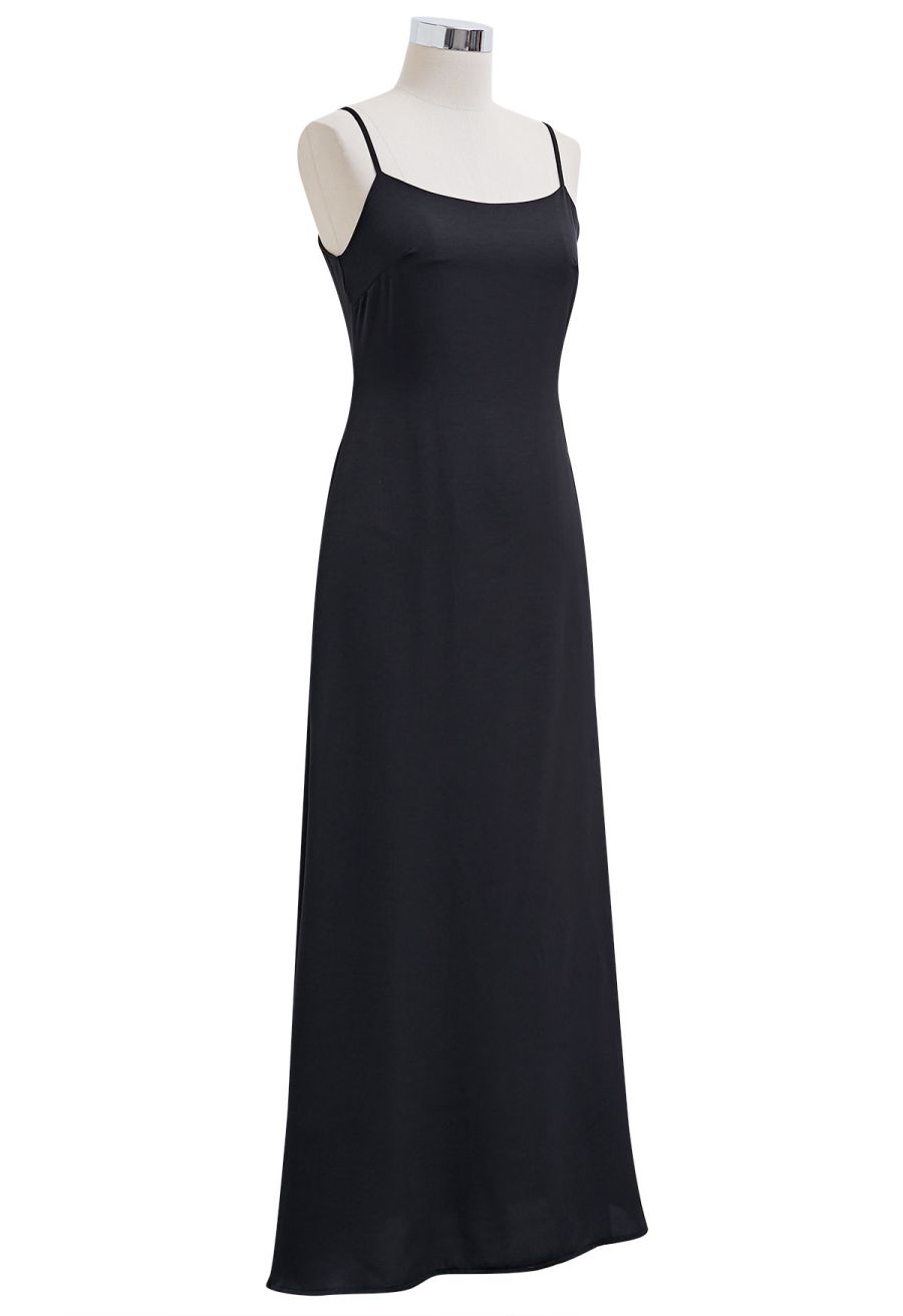 Simplicity Backless Cami Dress in Black
