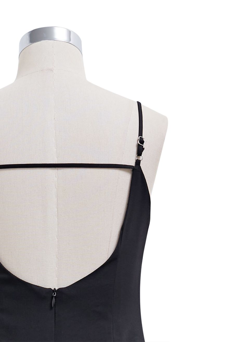 Simplicity Backless Cami Dress in Black