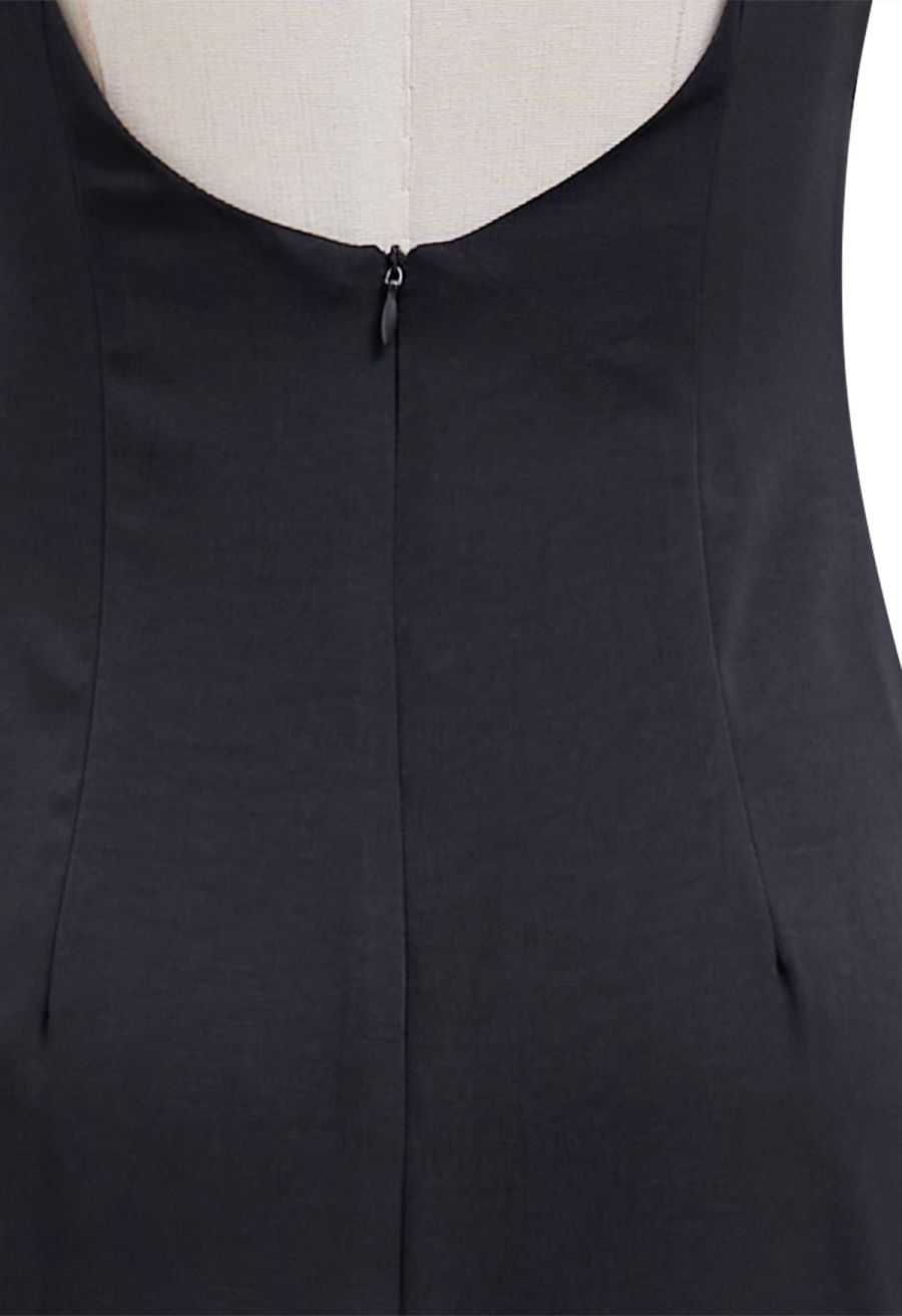Simplicity Backless Cami Dress in Black