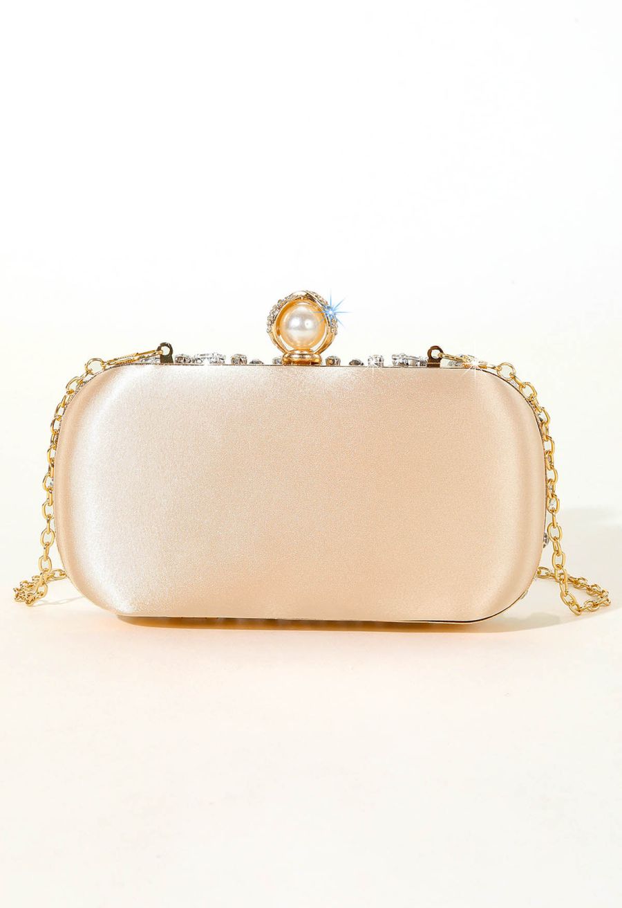 Sparkly Rhinestone Beaded Embroidered Clutch