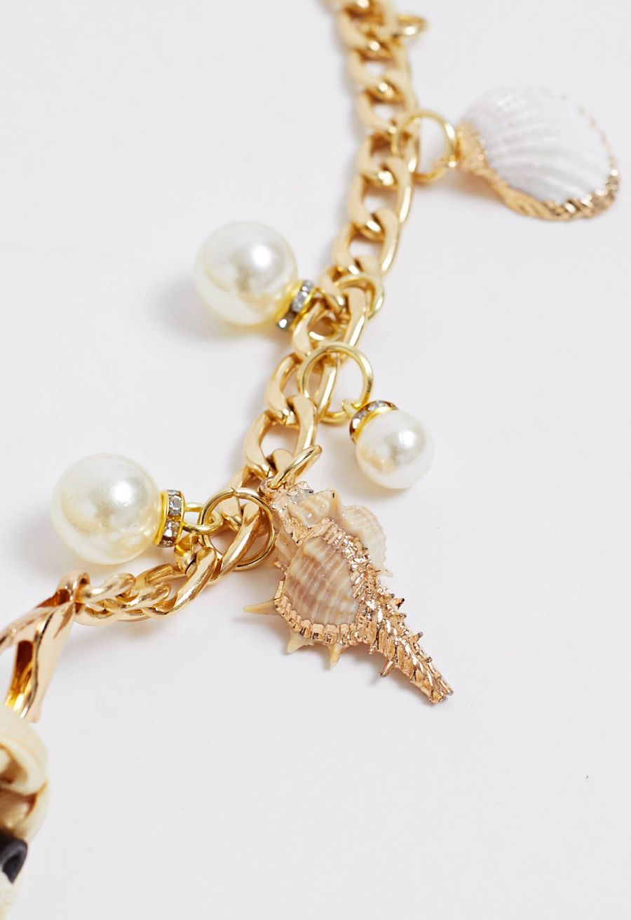 Seashell Woven Straw Envelope Bag