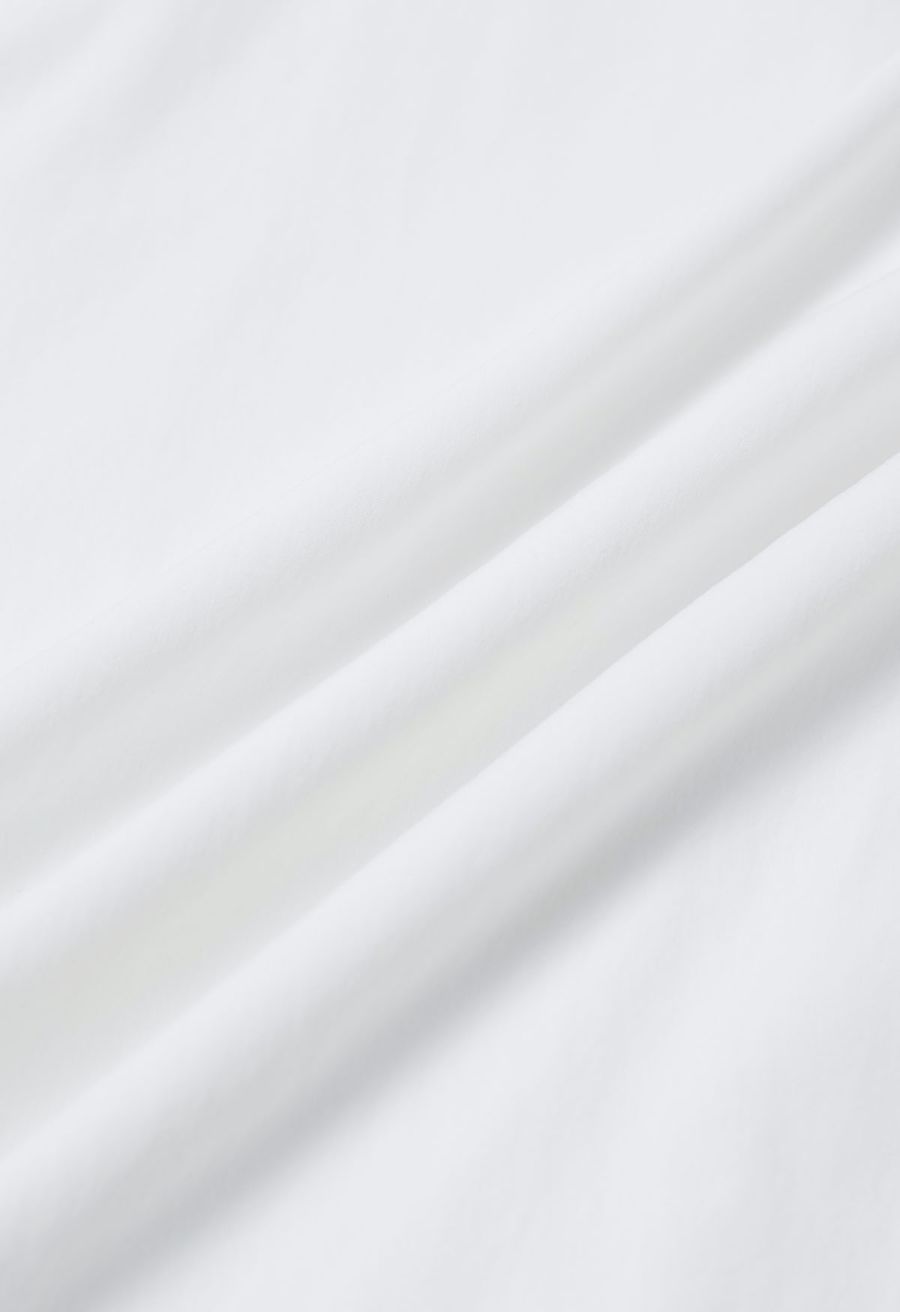 Pure Essence Side Pocket Split Halter Dress in White