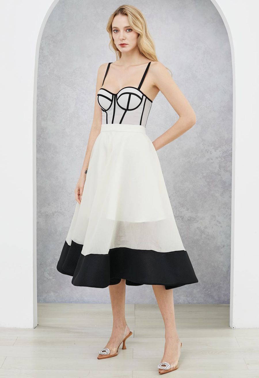 Swing In the Breeze Organza Midi Skirt