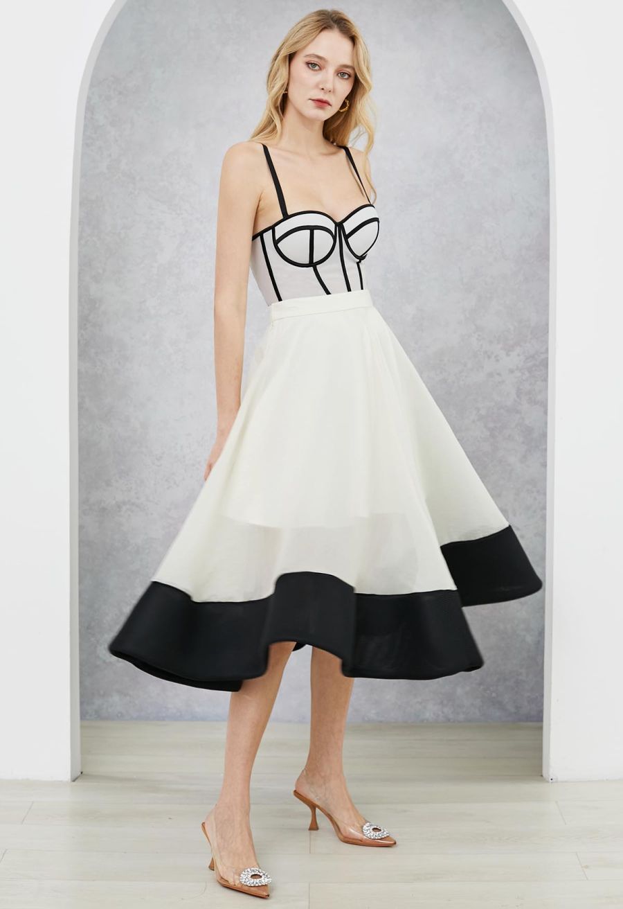 Swing In the Breeze Organza Midi Skirt