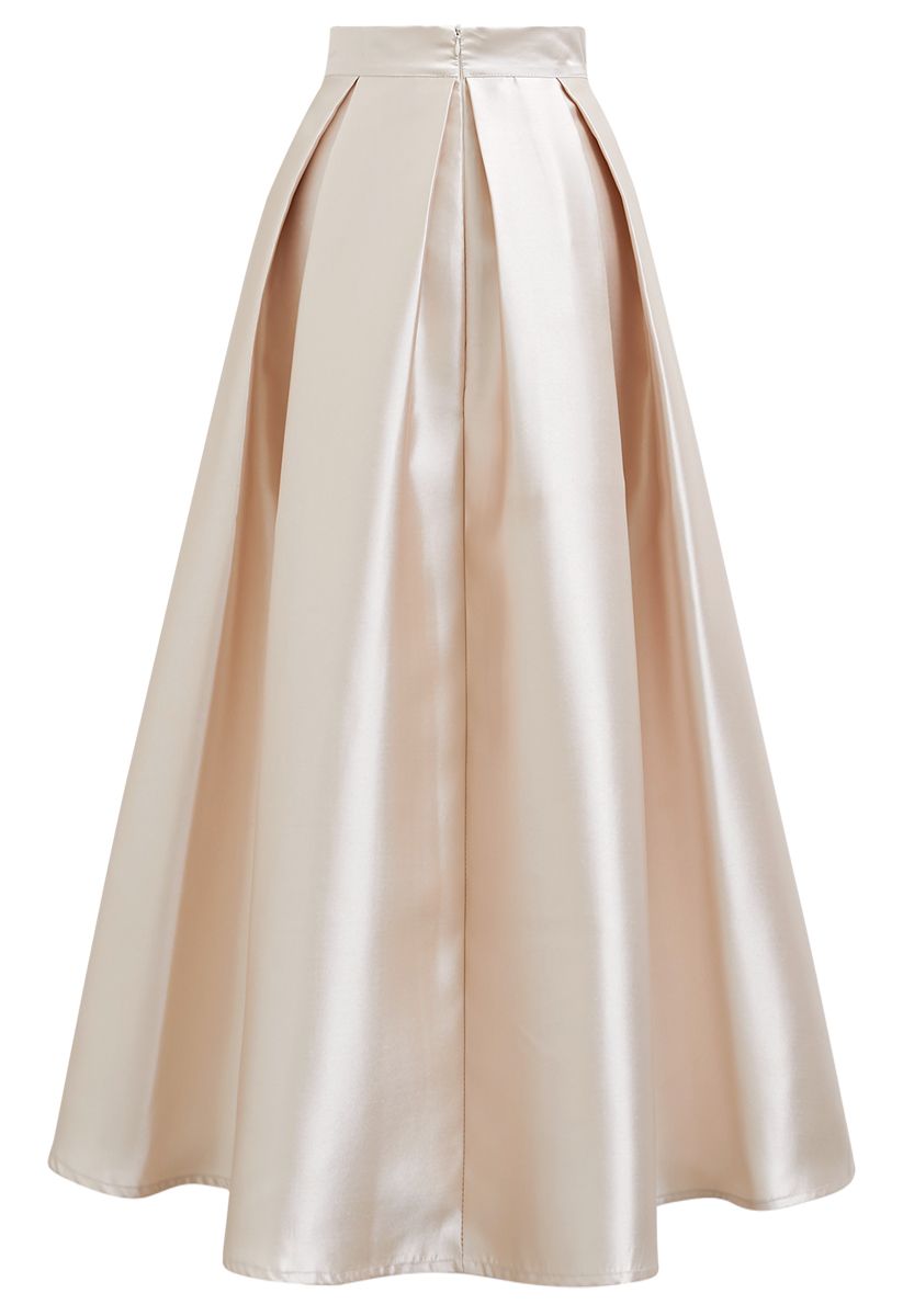 Luxurious Night Bowknot Pleated A-Line Skirt