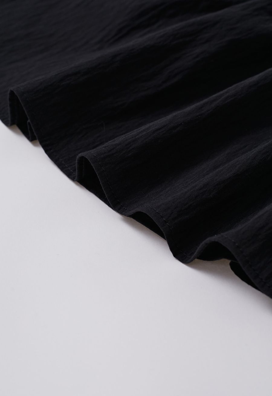 Modern Favorite Shirred Skirt in Black