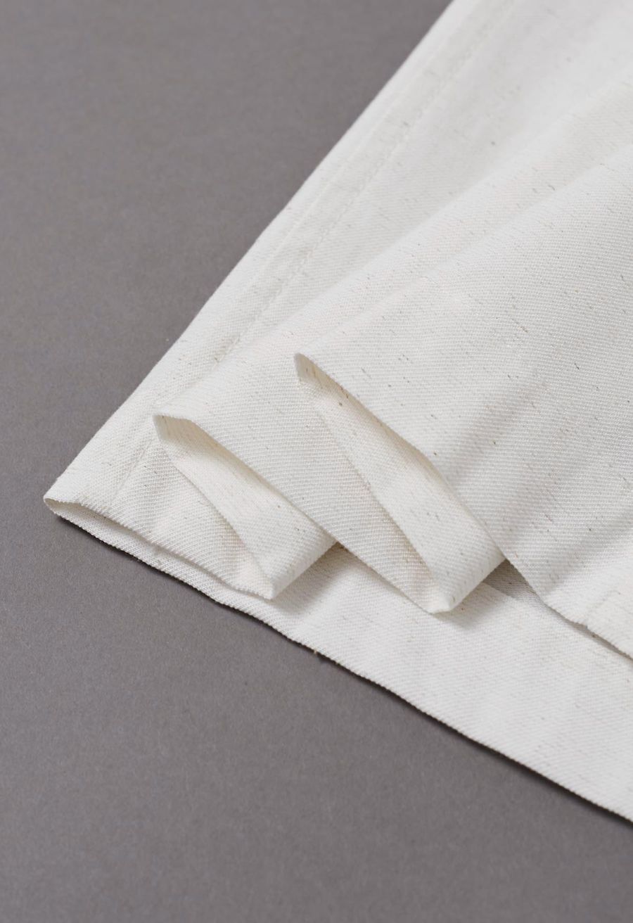 Simplicity Drawstring Straight-Leg Cotton Pants in White