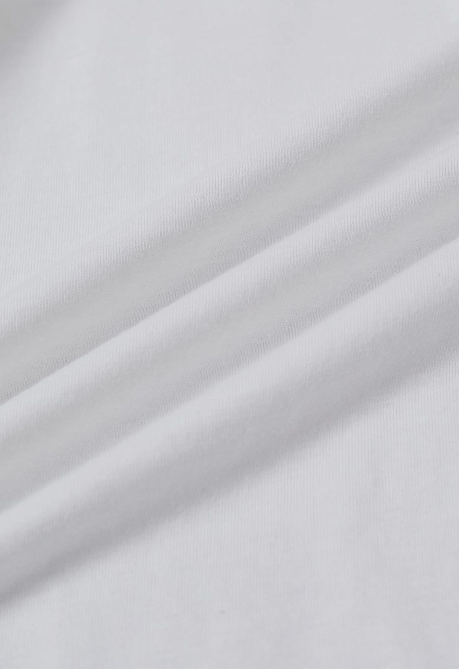 Exaggerated Organza Ruffles Sleeveless Top in White