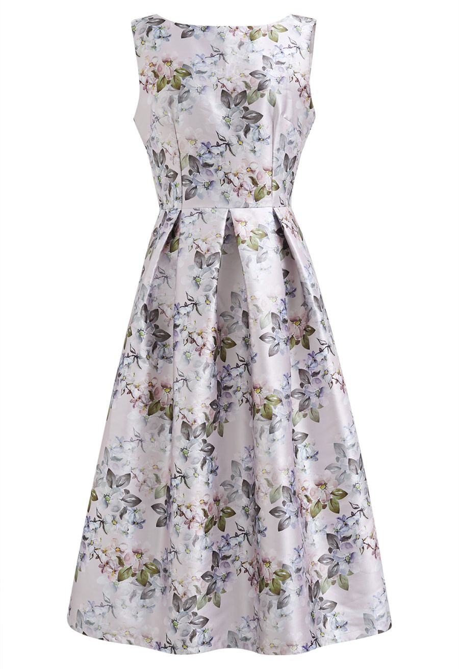 Blossom Serenade Sleeveless Midi Dress