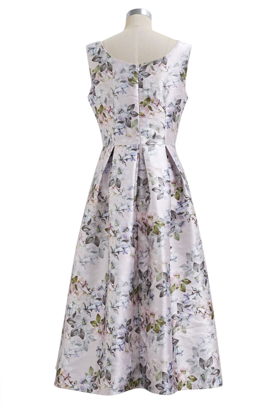 Blossom Serenade Sleeveless Midi Dress