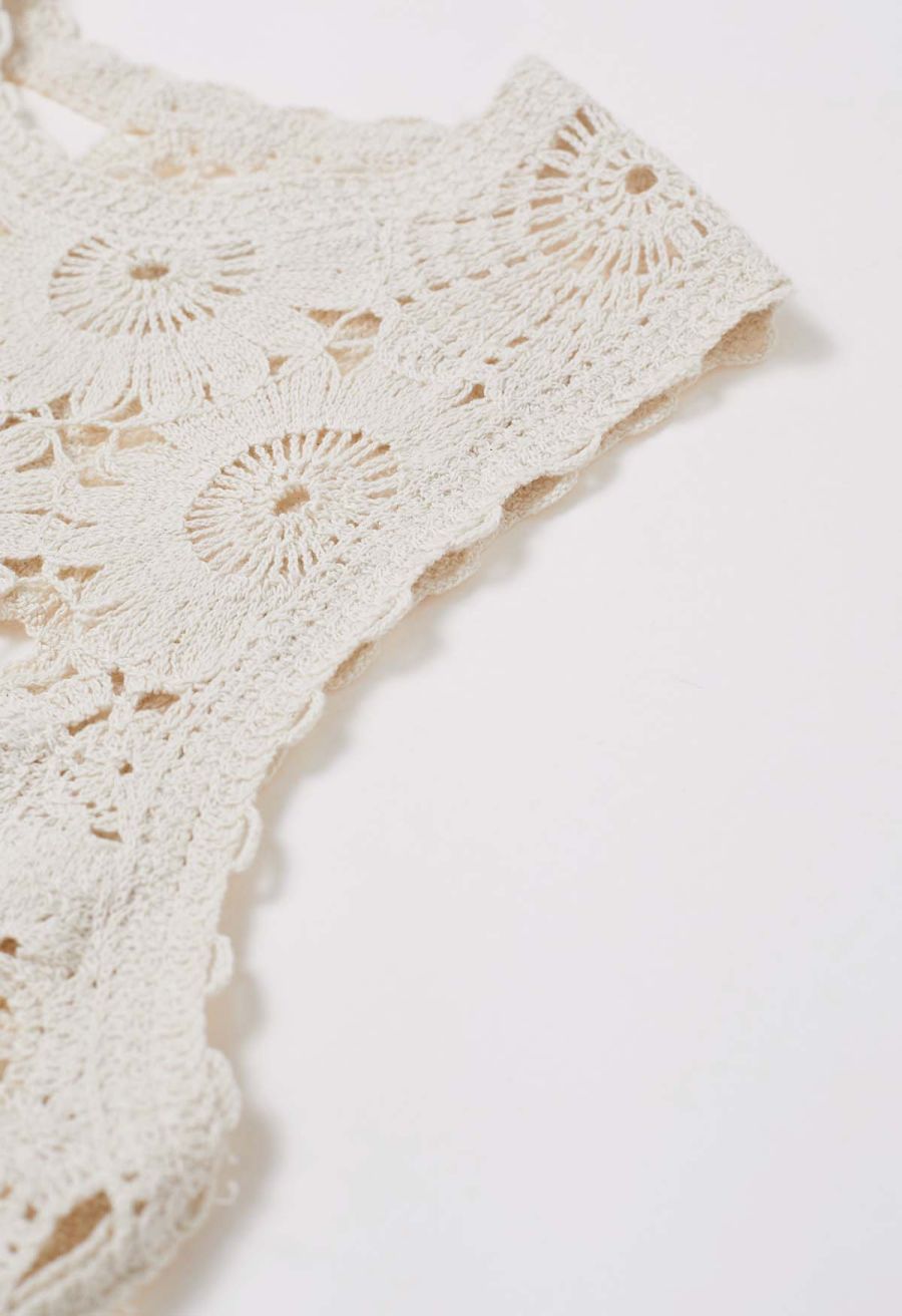 Bohemian Cutwork Crochet Sleeveless Top