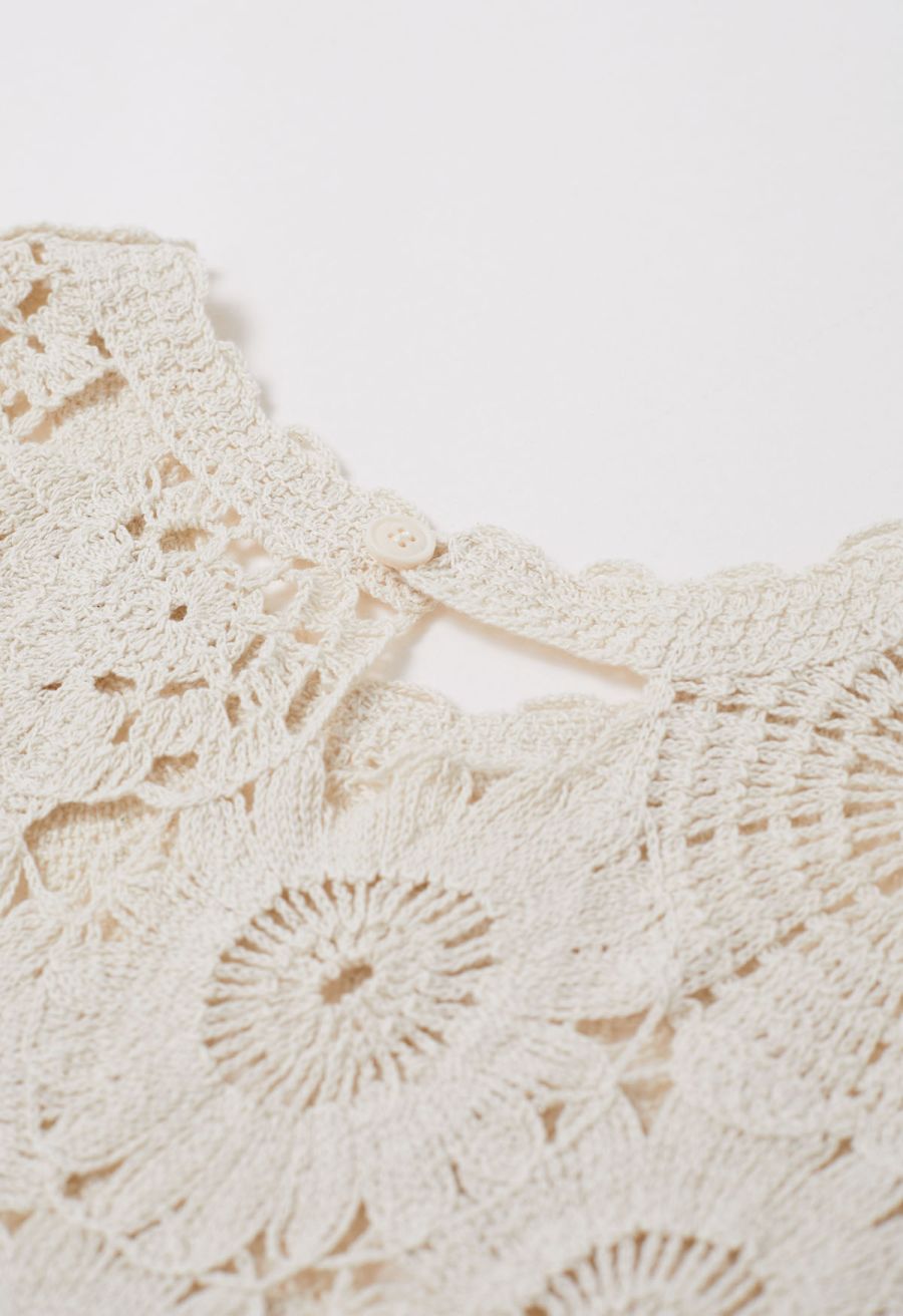Bohemian Cutwork Crochet Sleeveless Top