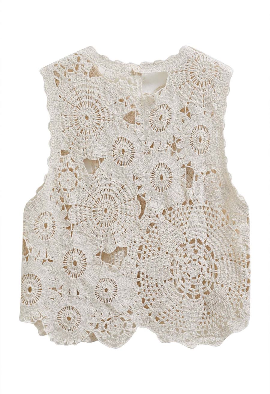 Bohemian Cutwork Crochet Sleeveless Top