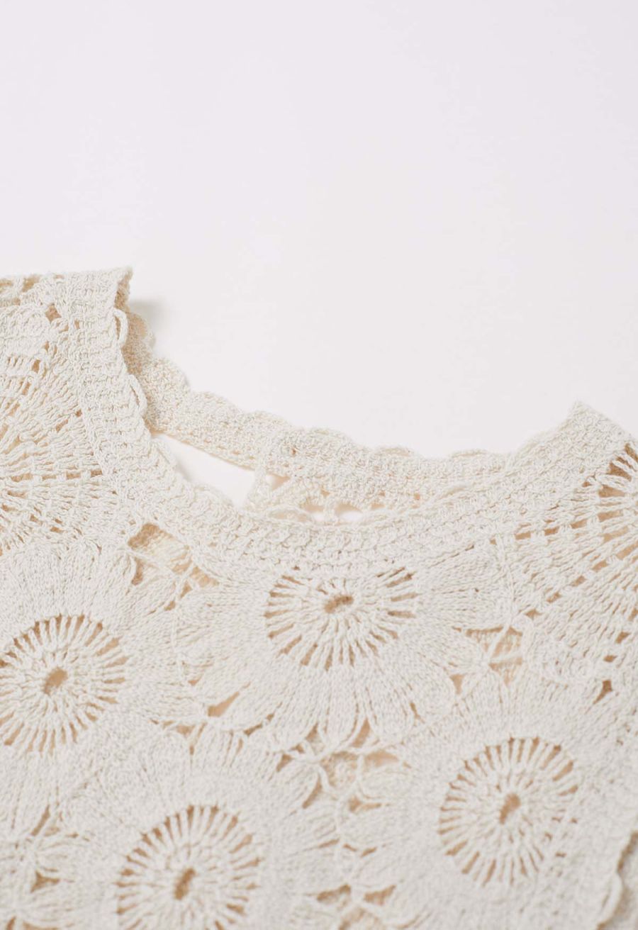 Bohemian Cutwork Crochet Sleeveless Top
