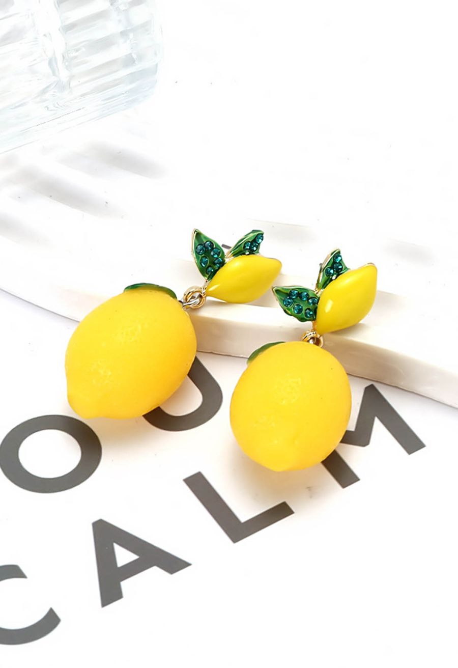Refreshing Lemon Dangle Earrings