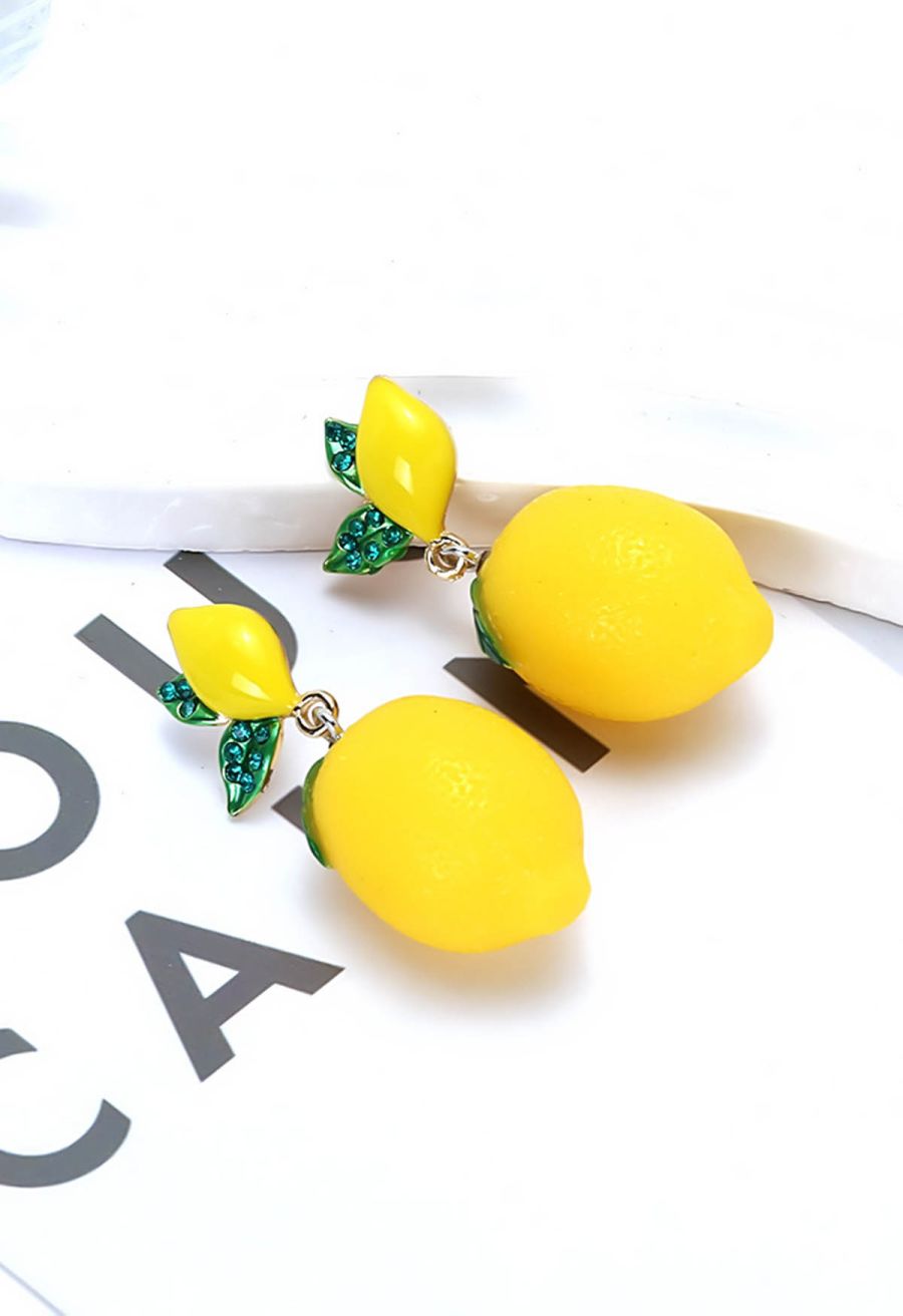 Refreshing Lemon Dangle Earrings