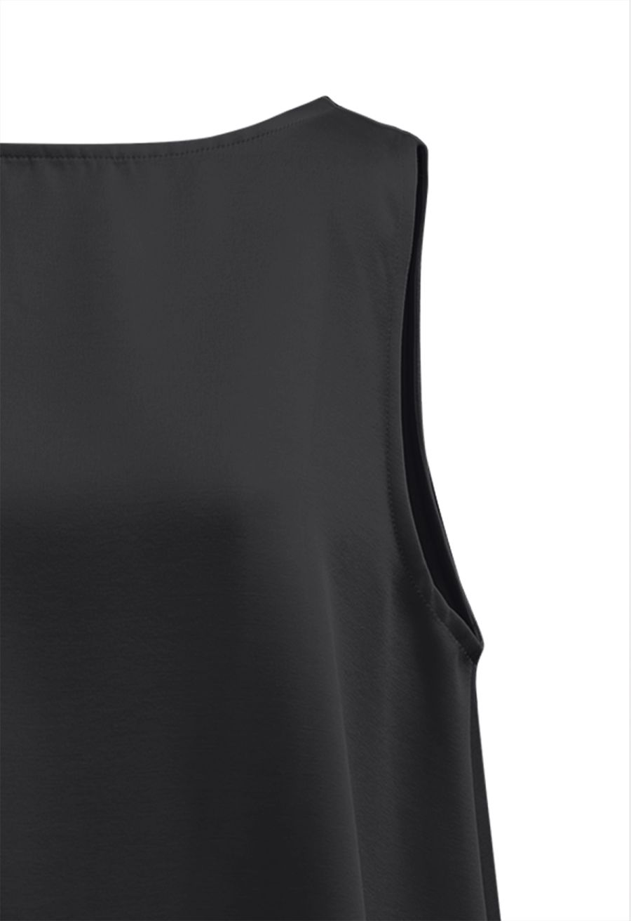 Reversible Bow-Tie Sleeveless Top in Black