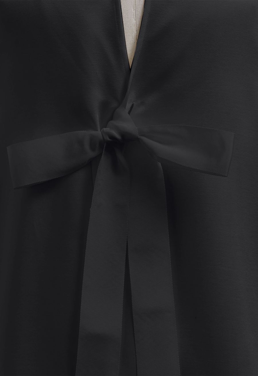 Reversible Bow-Tie Sleeveless Top in Black