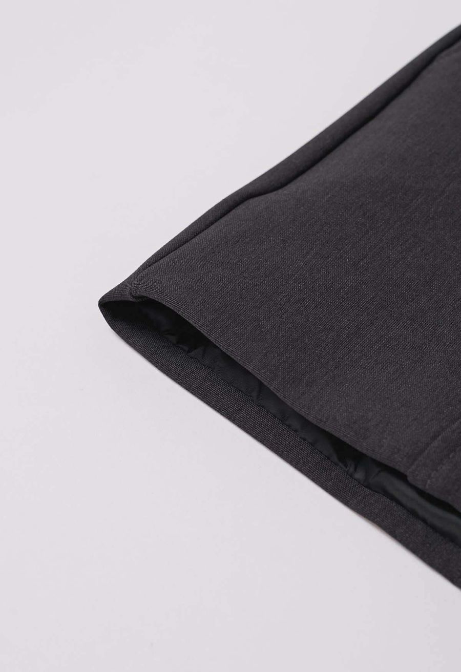 Seamed Front Side Pocket Shorts in Smoke