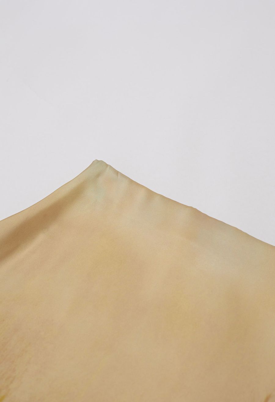 Ombre Dyeing Satin Flare Skirt