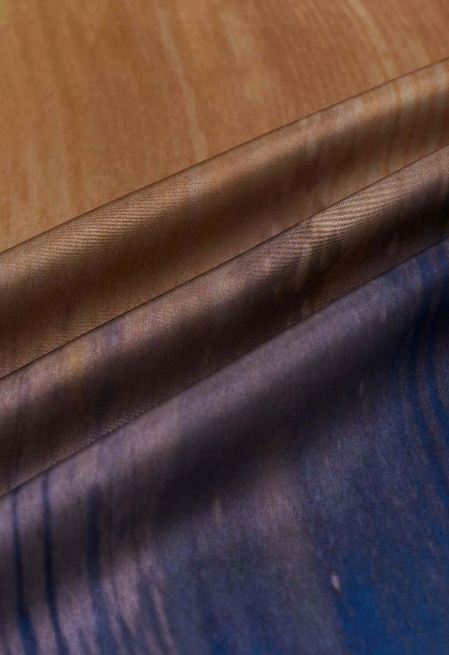 Ombre Dyeing Satin Flare Skirt
