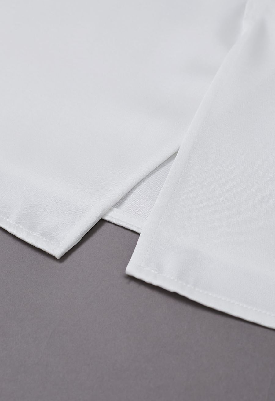 Reversible Bow-Tie Sleeveless Top in White