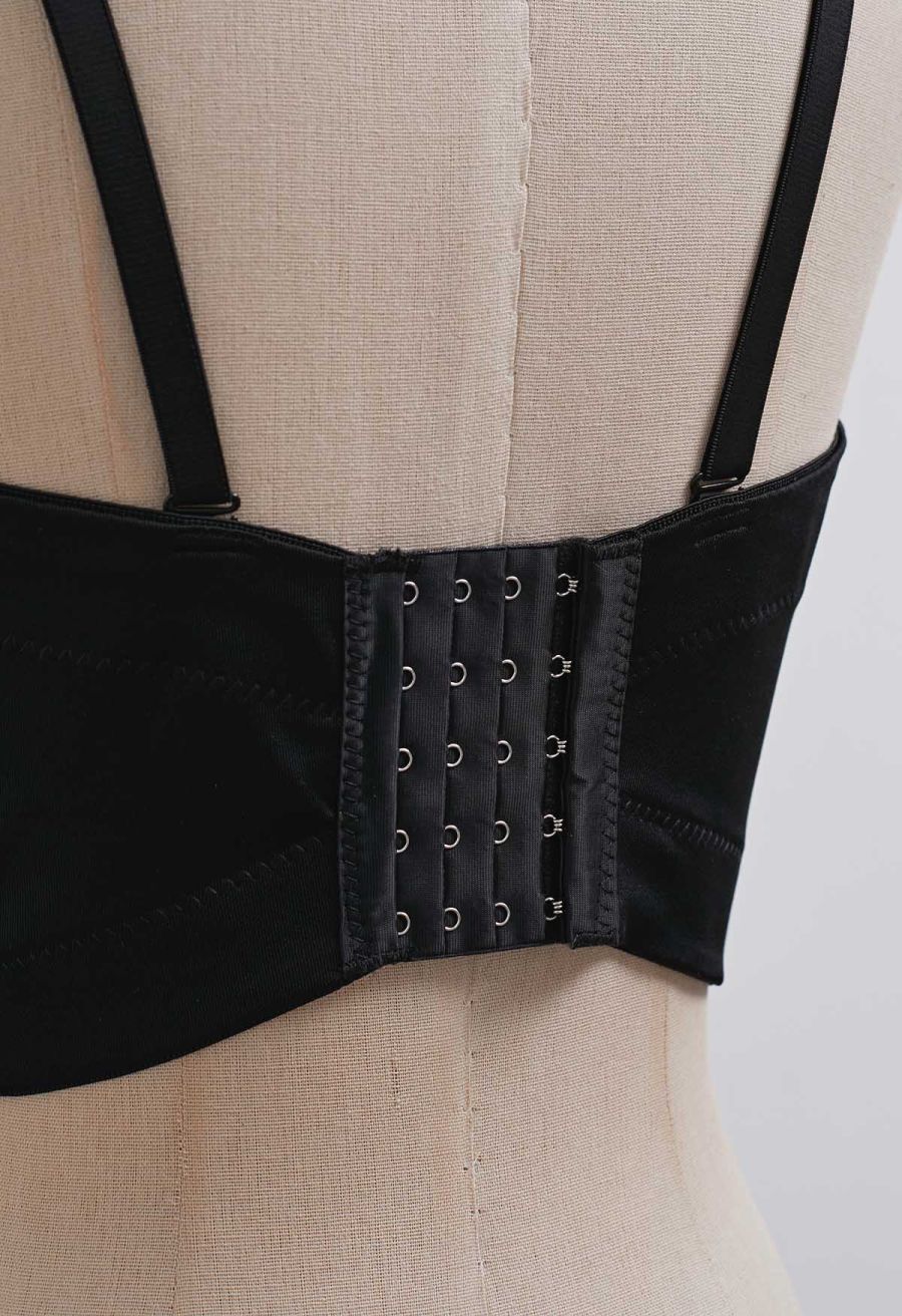 Charming 3D Floral Applique Bra Top