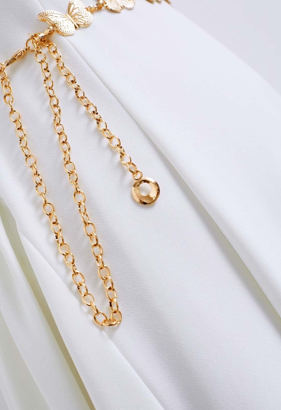 Fluttering Butterfly Chain Belt in Gold