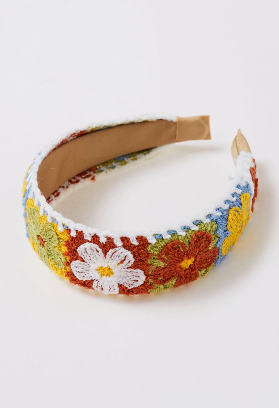Floral Crochet Hair Headband