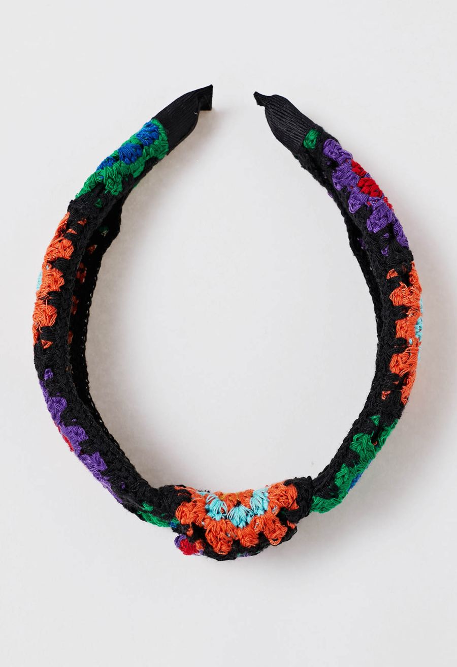 Bohemia Bowknot Crochet Hair Headband in Black