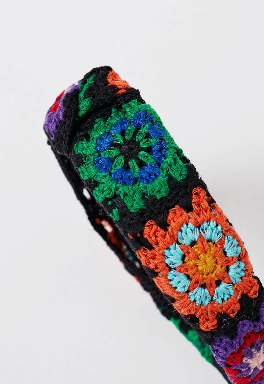 Bohemia Bowknot Crochet Hair Headband in Black