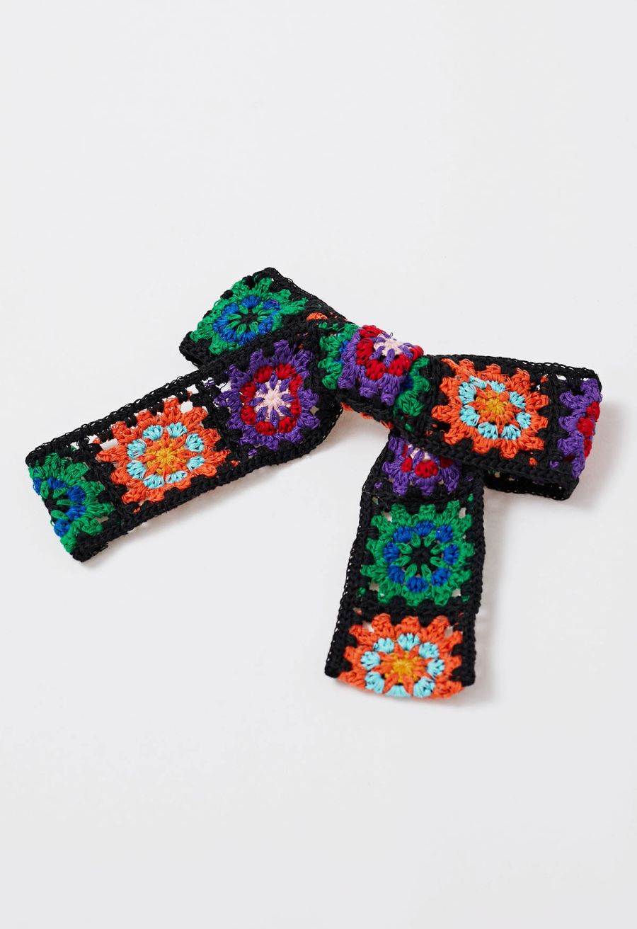Bohemia Bowknot Crochet Hair Clip in Black