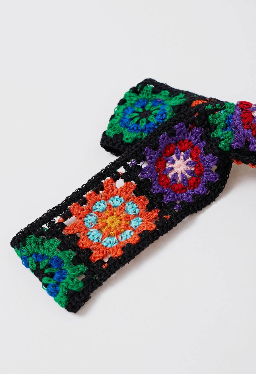 Bohemia Bowknot Crochet Hair Clip in Black