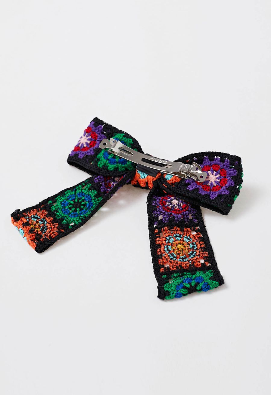 Bohemia Bowknot Crochet Hair Clip in Black