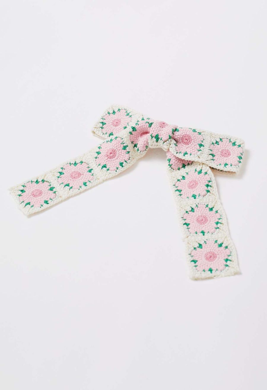 Cheery Blossom Crochet Hair Clip