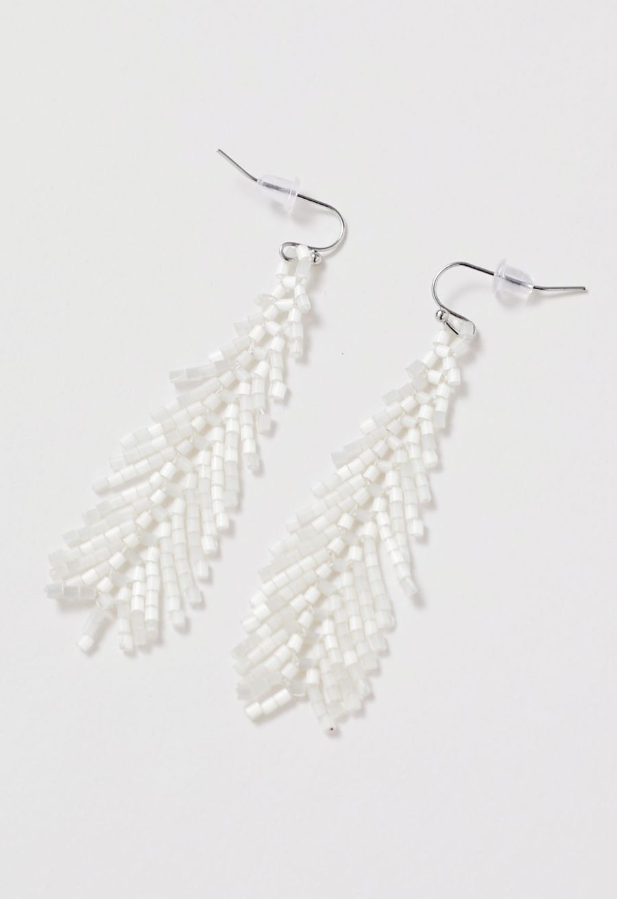 Tassel Beaded Hook Earrings