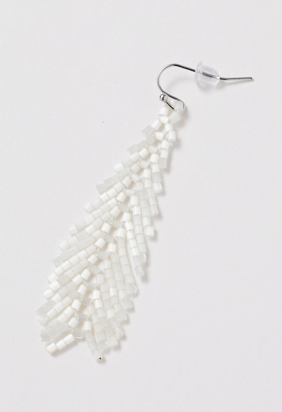Tassel Beaded Hook Earrings