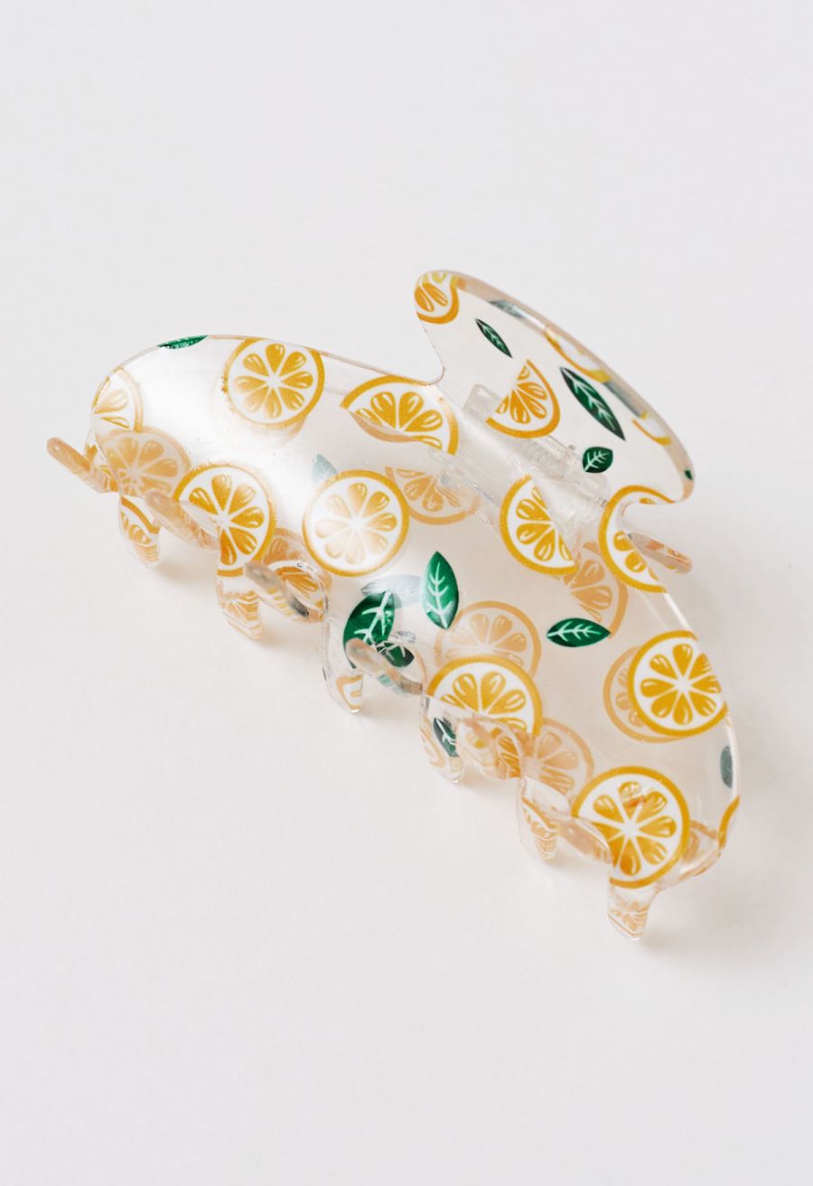 Juicy Orange Acrylic Hair Claw