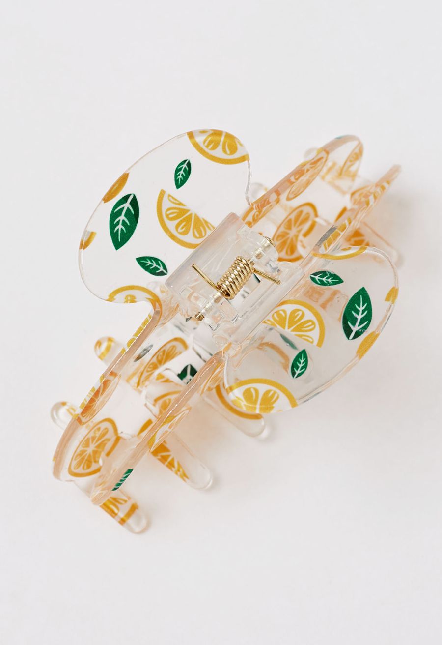 Juicy Orange Acrylic Hair Claw