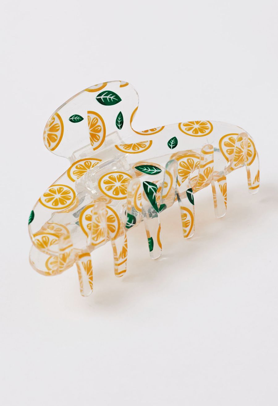 Juicy Orange Acrylic Hair Claw
