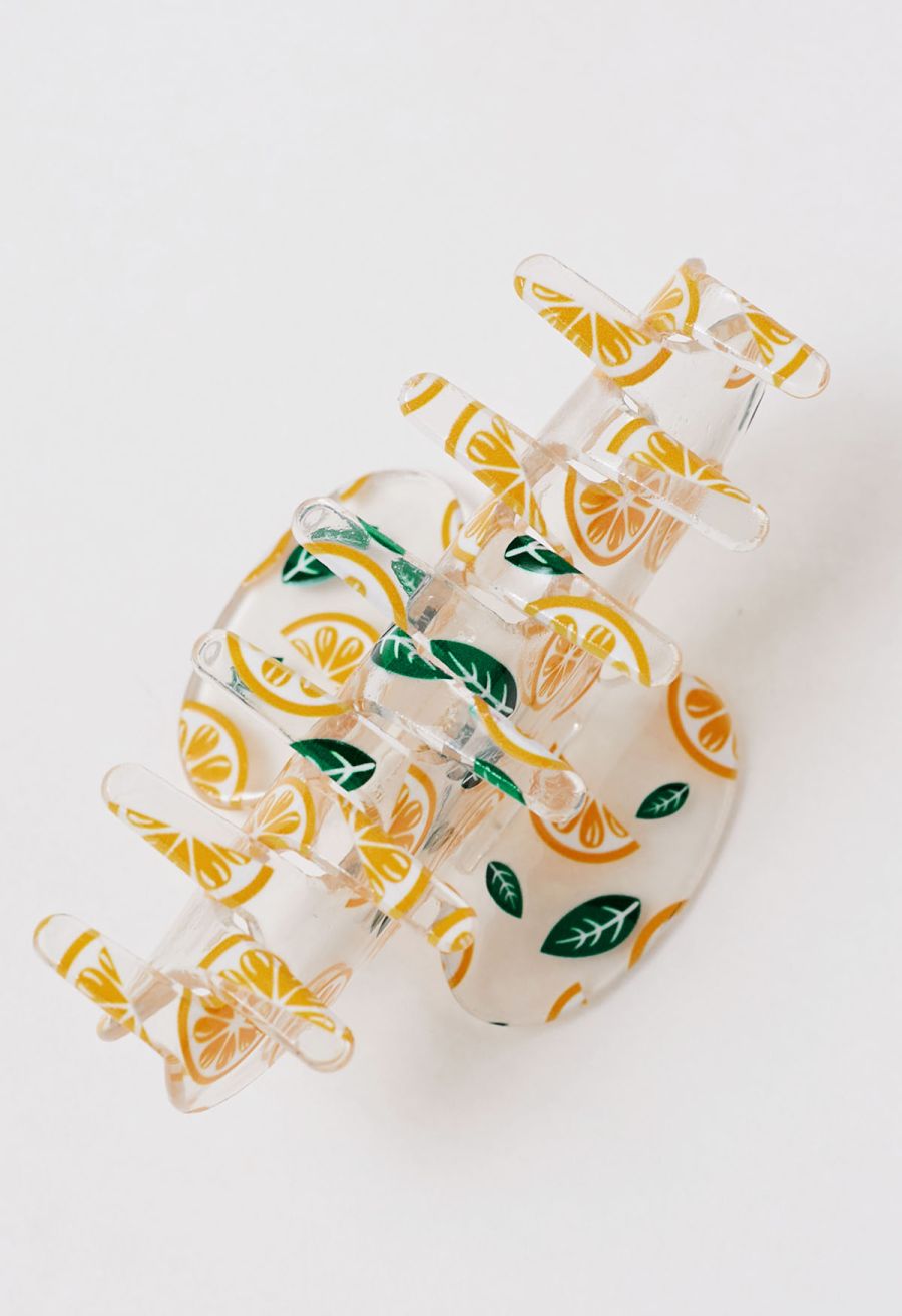 Juicy Orange Acrylic Hair Claw