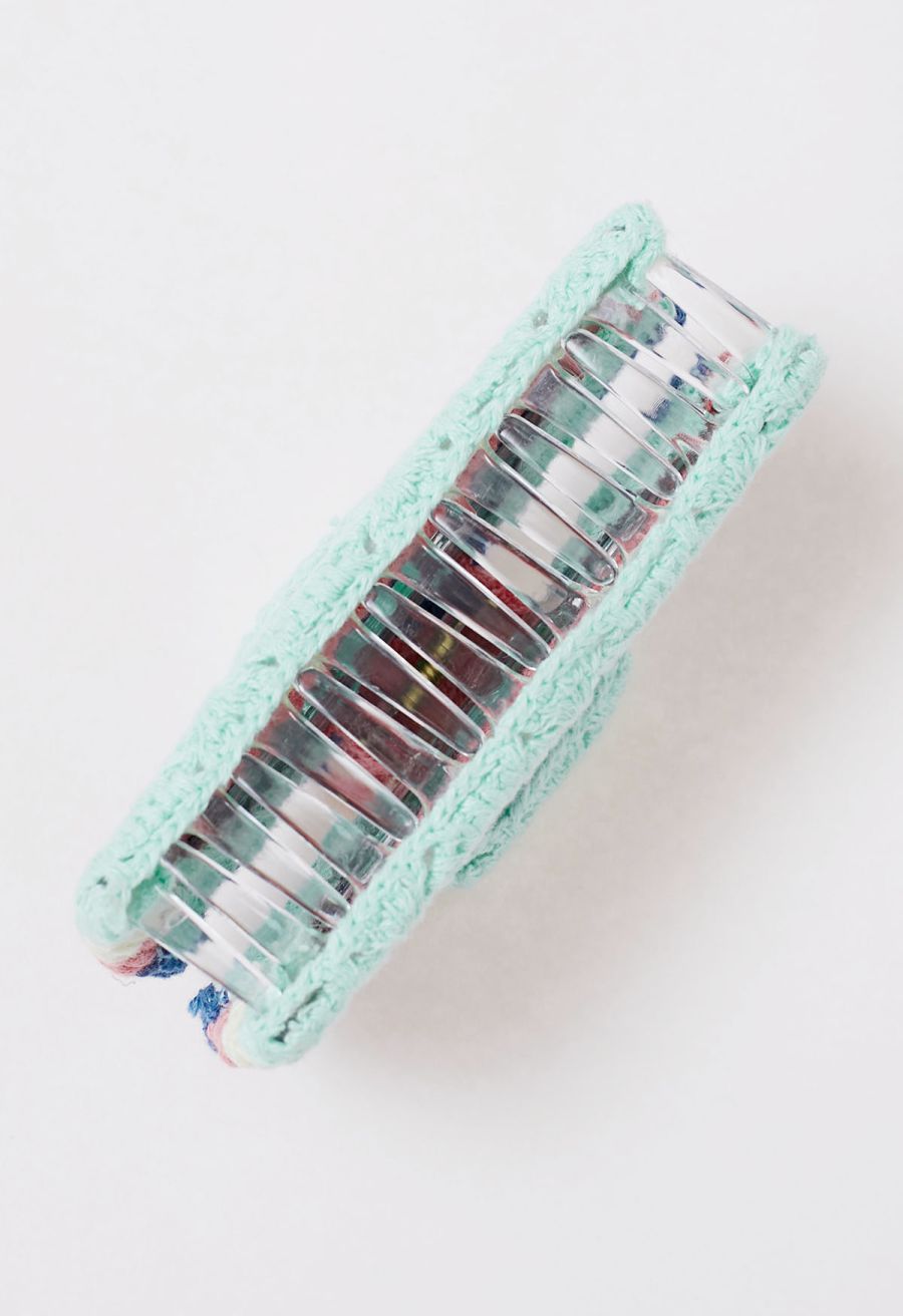 Wavy Crochet Large Rectangle Hair Claw