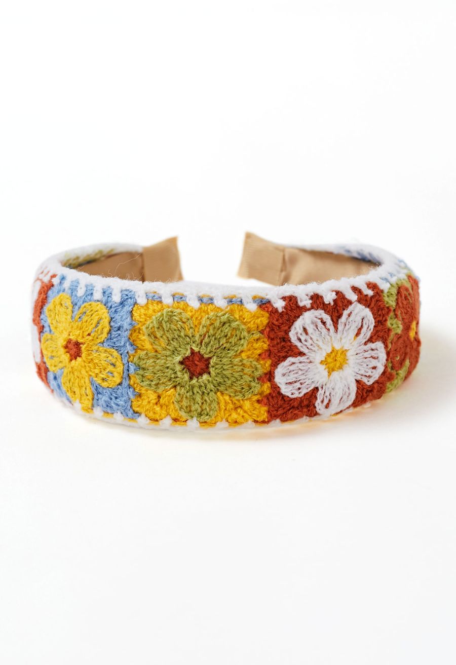 Floral Crochet Hair Headband