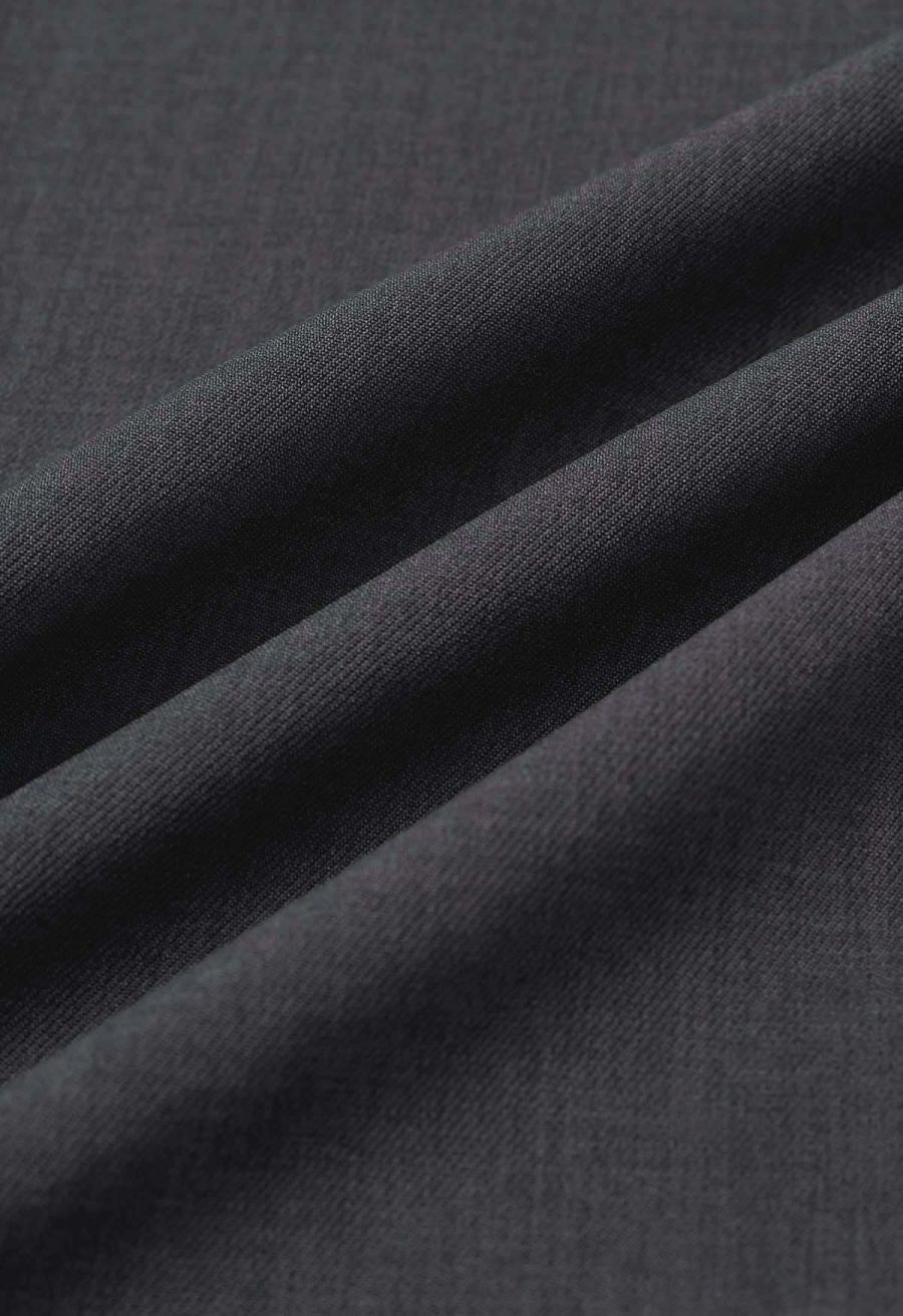 Contrast Binding Side Pocket Pants in Smoke